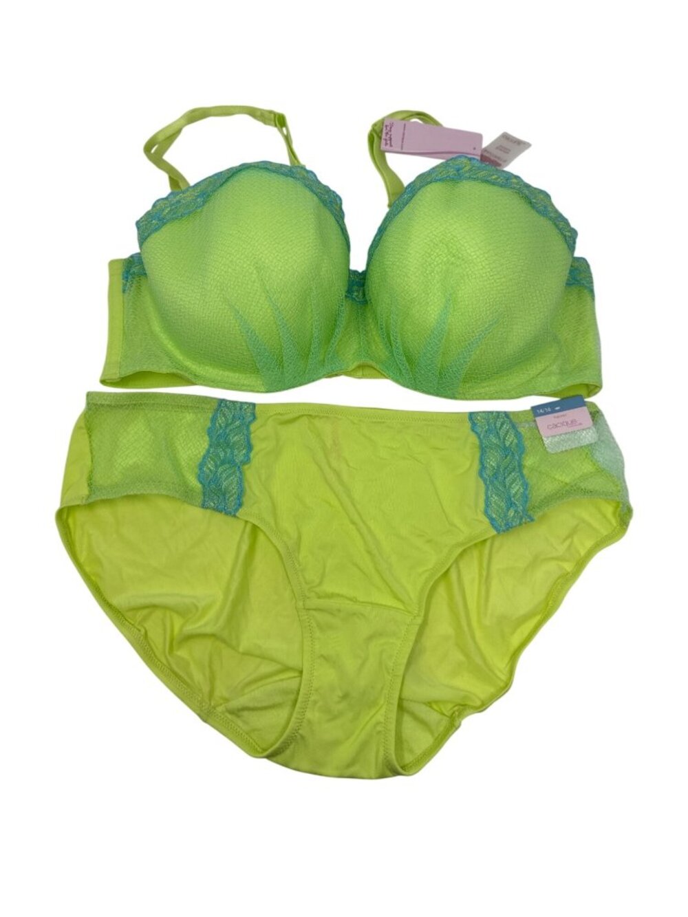 Cacique Intimates Hipster Panty & Balconette Set 40 DD and 14/16